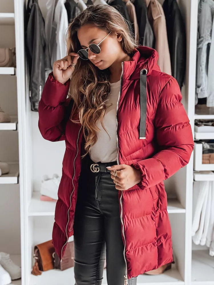 Sieviešu bordo krāsas ziemas jaka Gabriel