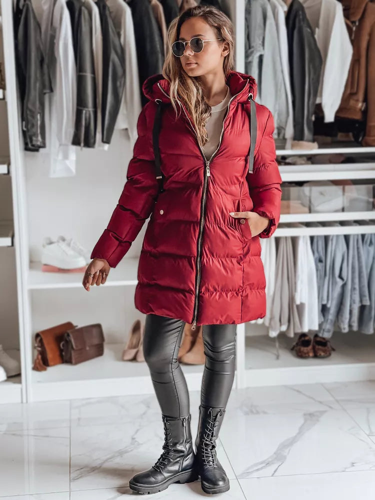 Sieviešu bordo krāsas ziemas jaka Gabriel