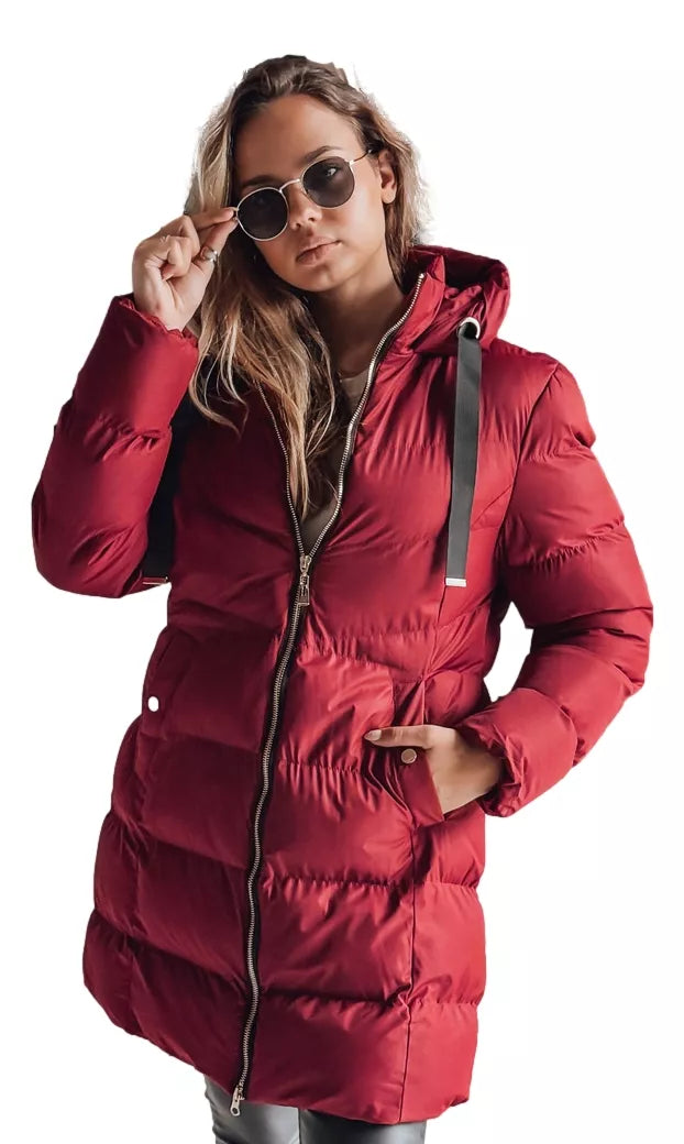 Sieviešu bordo krāsas ziemas jaka Gabriel