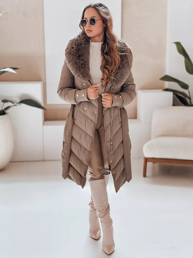 Sieviešu ziemas brūna jaka Karlin
