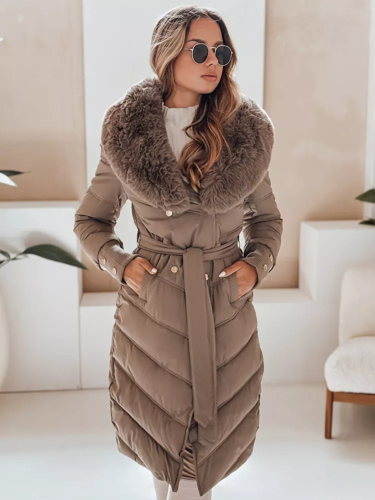 Sieviešu ziemas brūna jaka Karlin