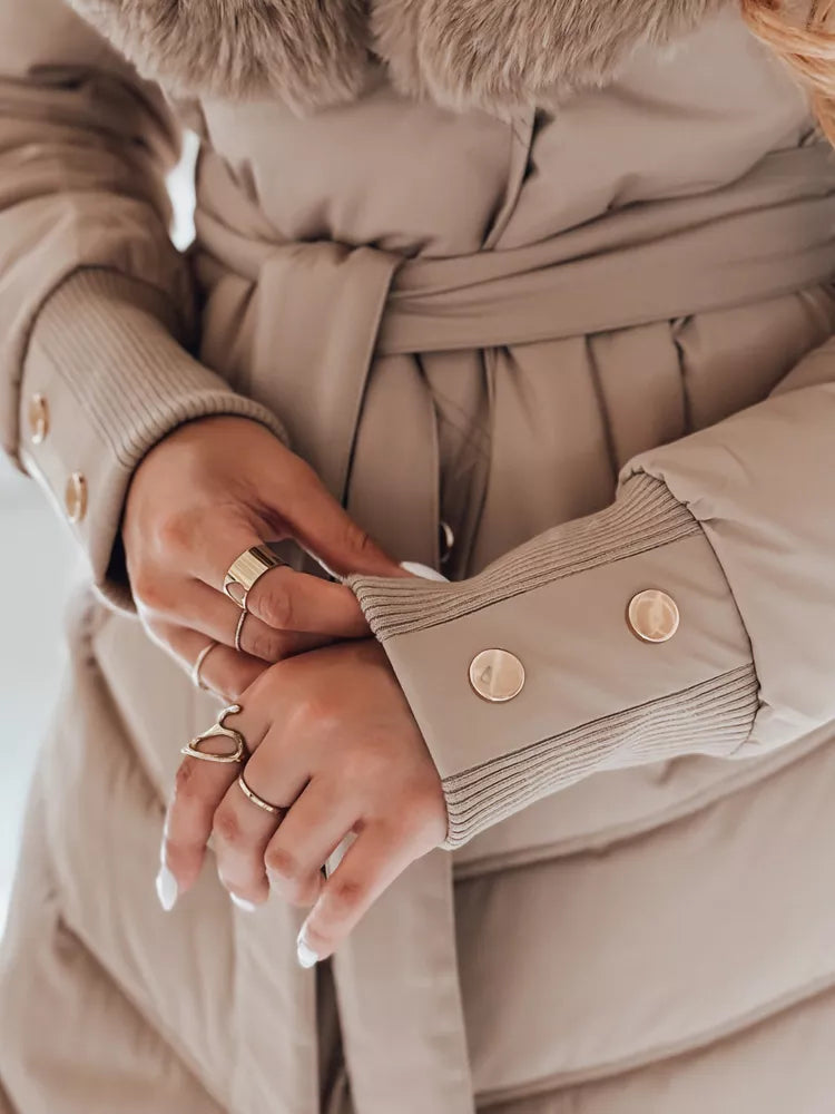 Sieviešu ziemas brūna jaka Karlin