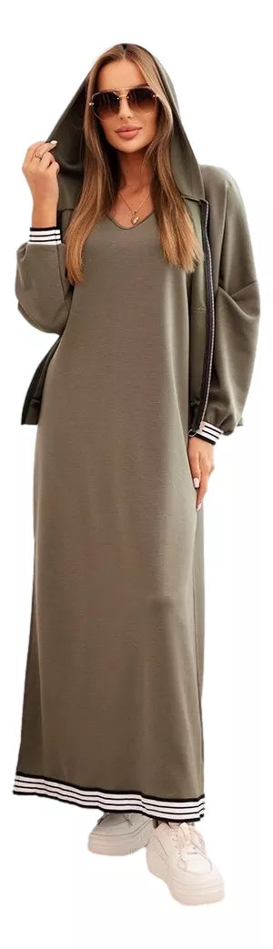 Sieviešu haki krāsas atpūtas komplekts Donan