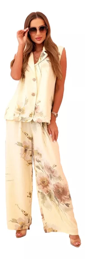 Sieviešu dzeltenais komplekts Flowers