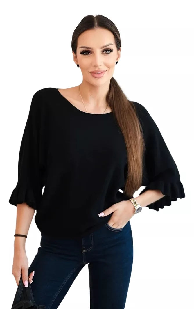 Sieviešu melns džemperis Avril