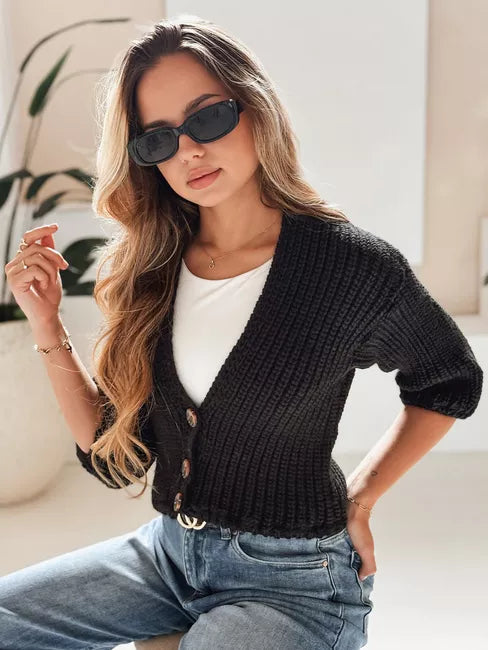 Sieviešu melns džemperis Lorel