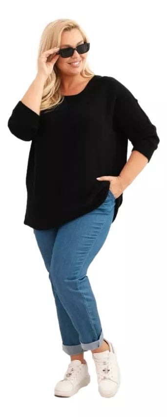 Sieviešu melns džemperis Minos 