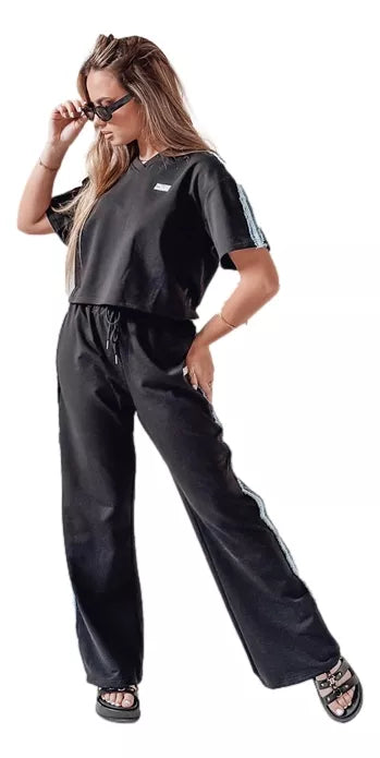 Sieviešu melns sporta komplekts Sport Like