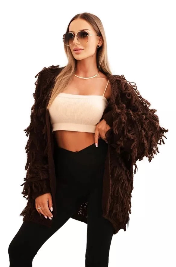 Sieviešu brūns kardigans Uma