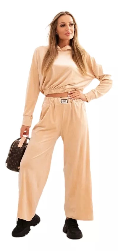 Sieviešu brūns samta komplekts Rizo