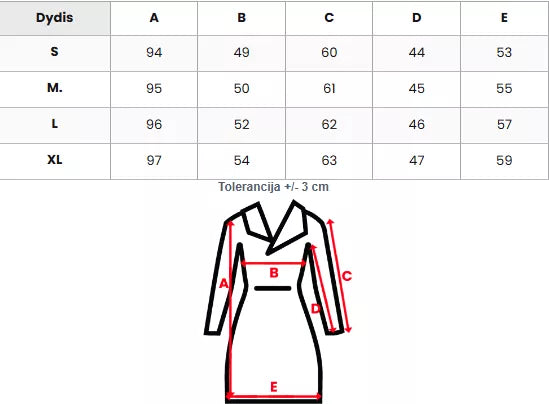 Sieviešu melns mētelis Classy