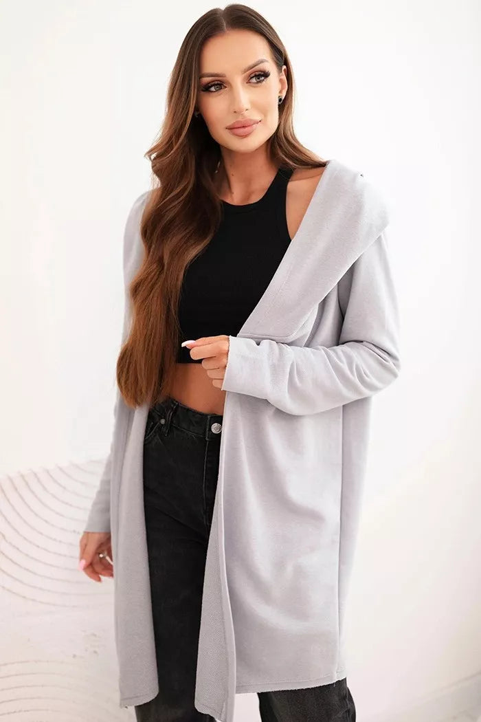 Sieviešu gaiši pelēks kapučjakas krekls Alison