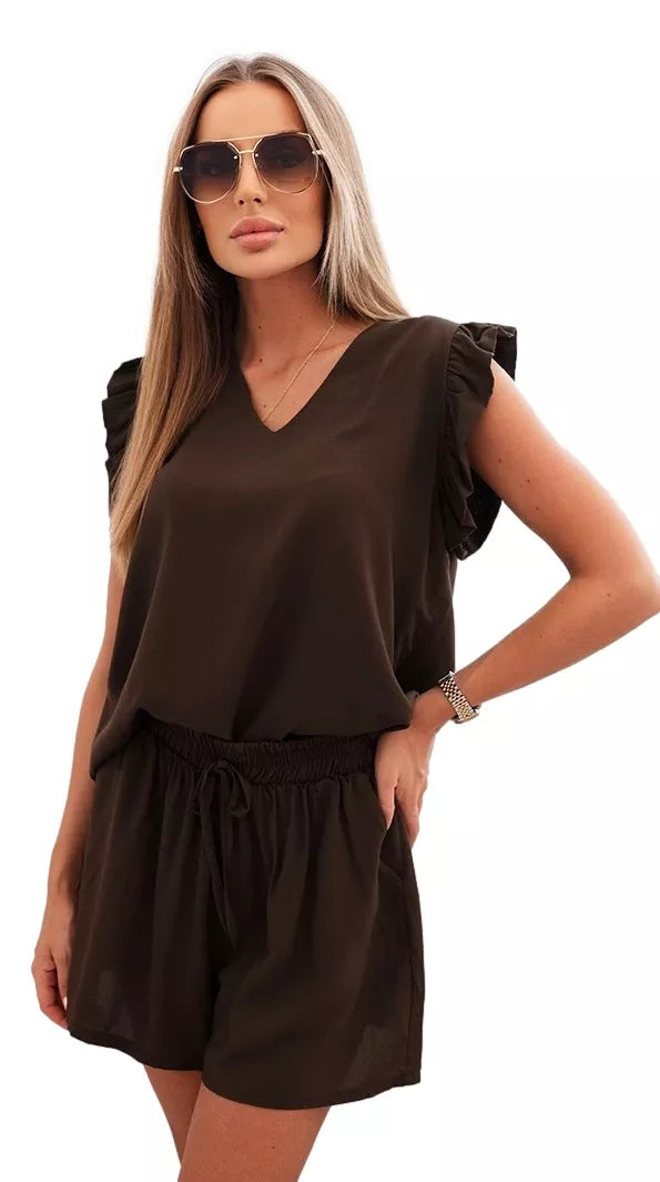 Sieviešu tumši brūns komplekts Adelain.