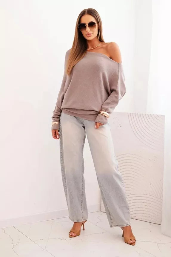 Sieviešu tumši brūns džemperis Anit