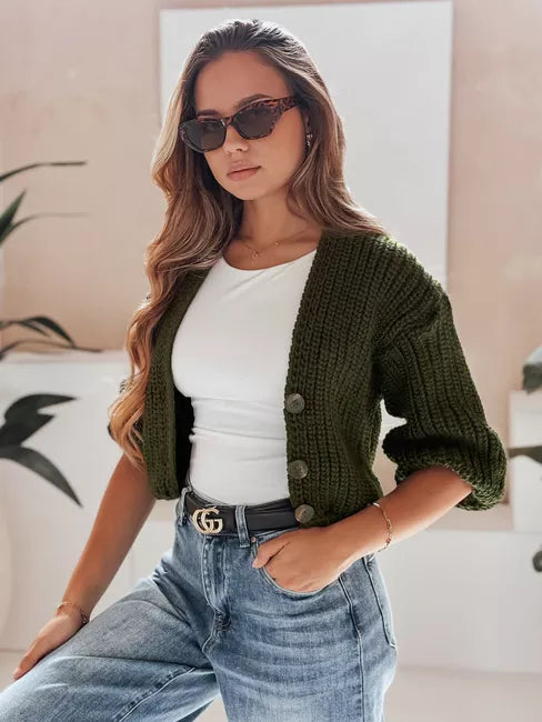 Sieviešu tumši zaļš džemperis Lorel