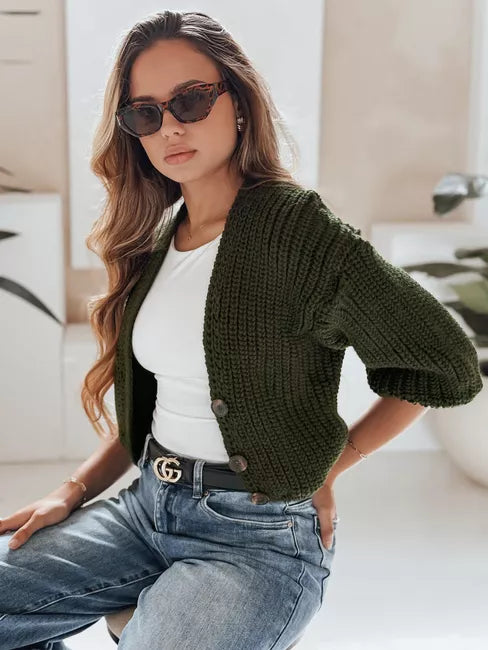 Sieviešu tumši zaļš džemperis Lorel