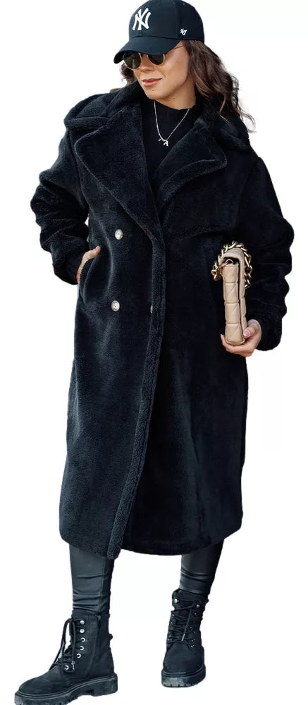 Sieviešu ziemas mētelis melns Luxer