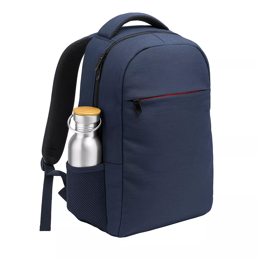 Zila klēpjdatora mugursoma ar datoru