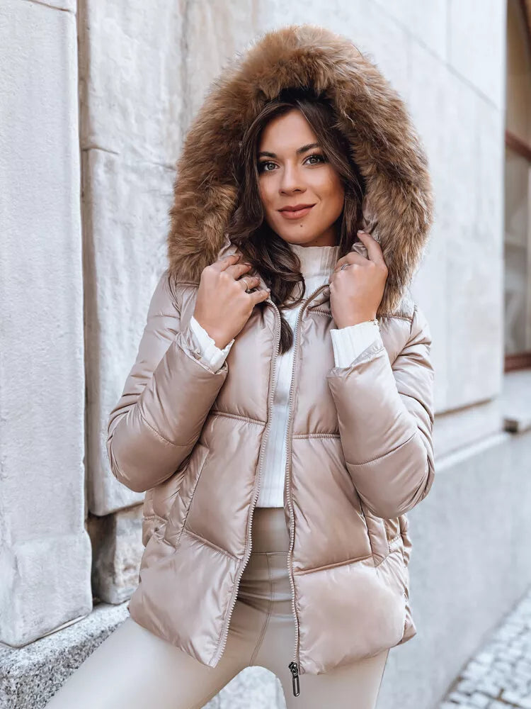 Sieviešu brūna jaka Sparkle