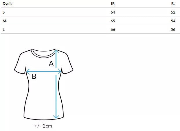 Sieviešu balts T-krekls "Prieks" 