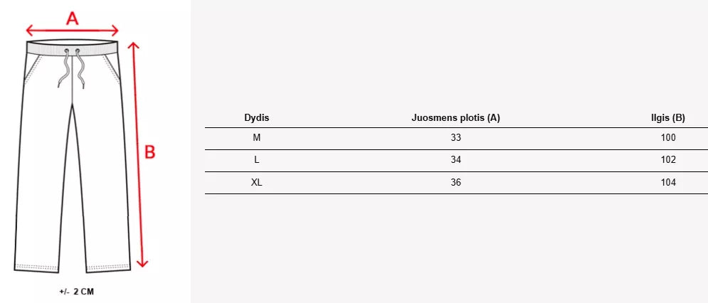 Vīriešu melnas ikdienas bikses Edma