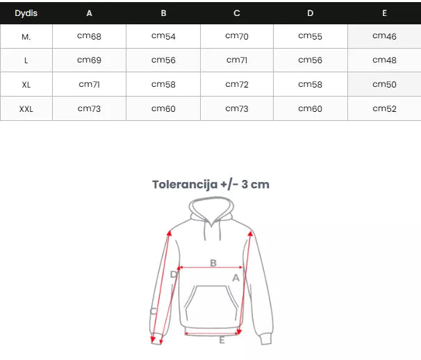 Balts kapučjakas džemperis Mind