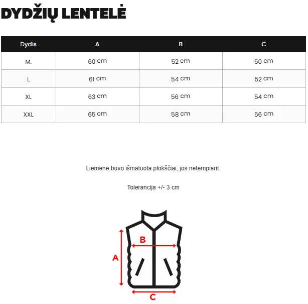 Vīriešu melna veste Kanor