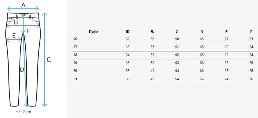 Sieviešu gaiši zilas džinsa bikses Danys