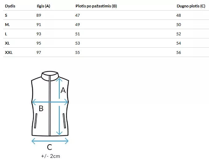 Sieviešu melna divpusēja veste Bora
