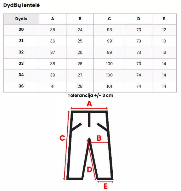 Vīriešu melnas džinsa bikses Santos