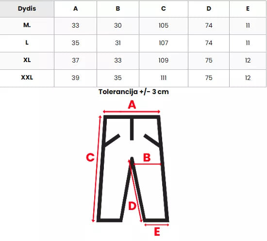 Vīriešu melnas ikdienas bikses Emit