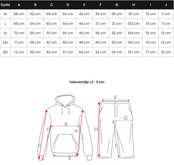 Vīriešu melns sporta komplekts ar kapuci Adam.