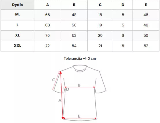 Vīriešu balts T-krekls Power