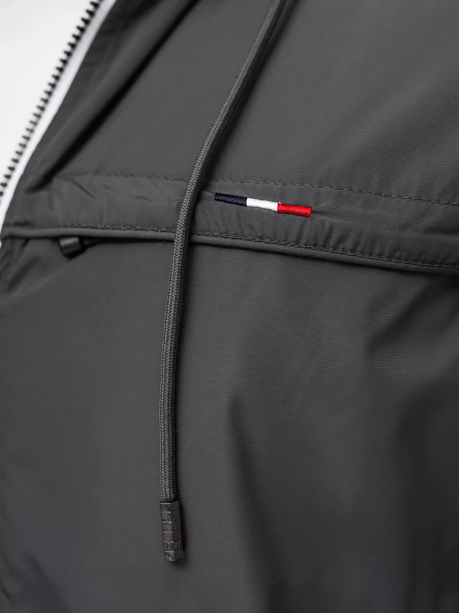 Tumši pelēka jaka ar kapuci Kemir