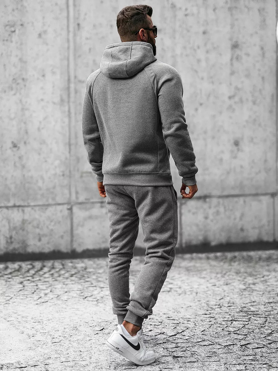 Tumši pelēks treniņtērps vīriešiem Ronal