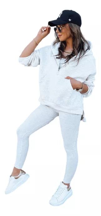 Trīsdaļīgs sieviešu pelēks komplekts Kemy