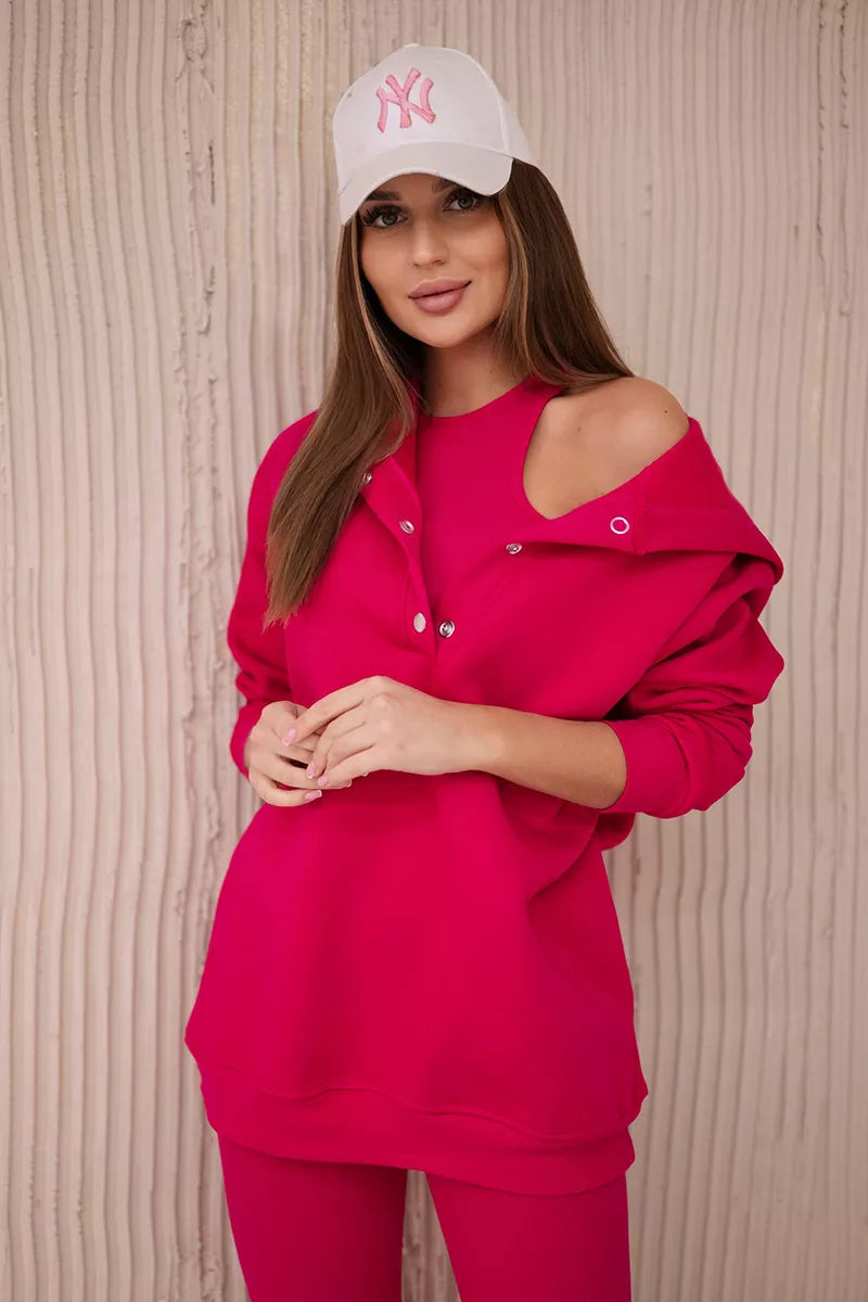 Trīsdaļīgs sieviešu komplekts spilgti rozā krāsā Sitin