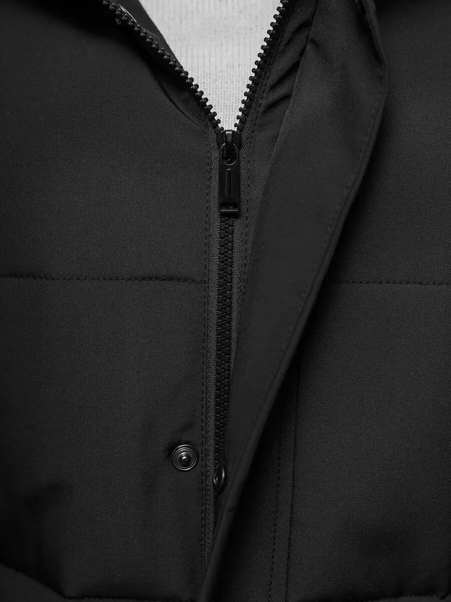 Vīriešu melna stepēta jaka Storm