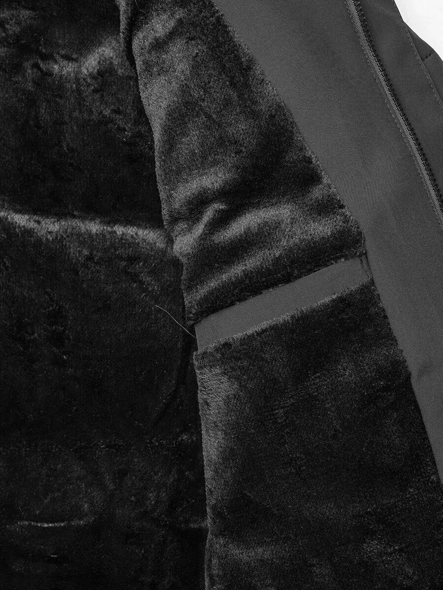 Vīriešu melna stepēta jaka Storm