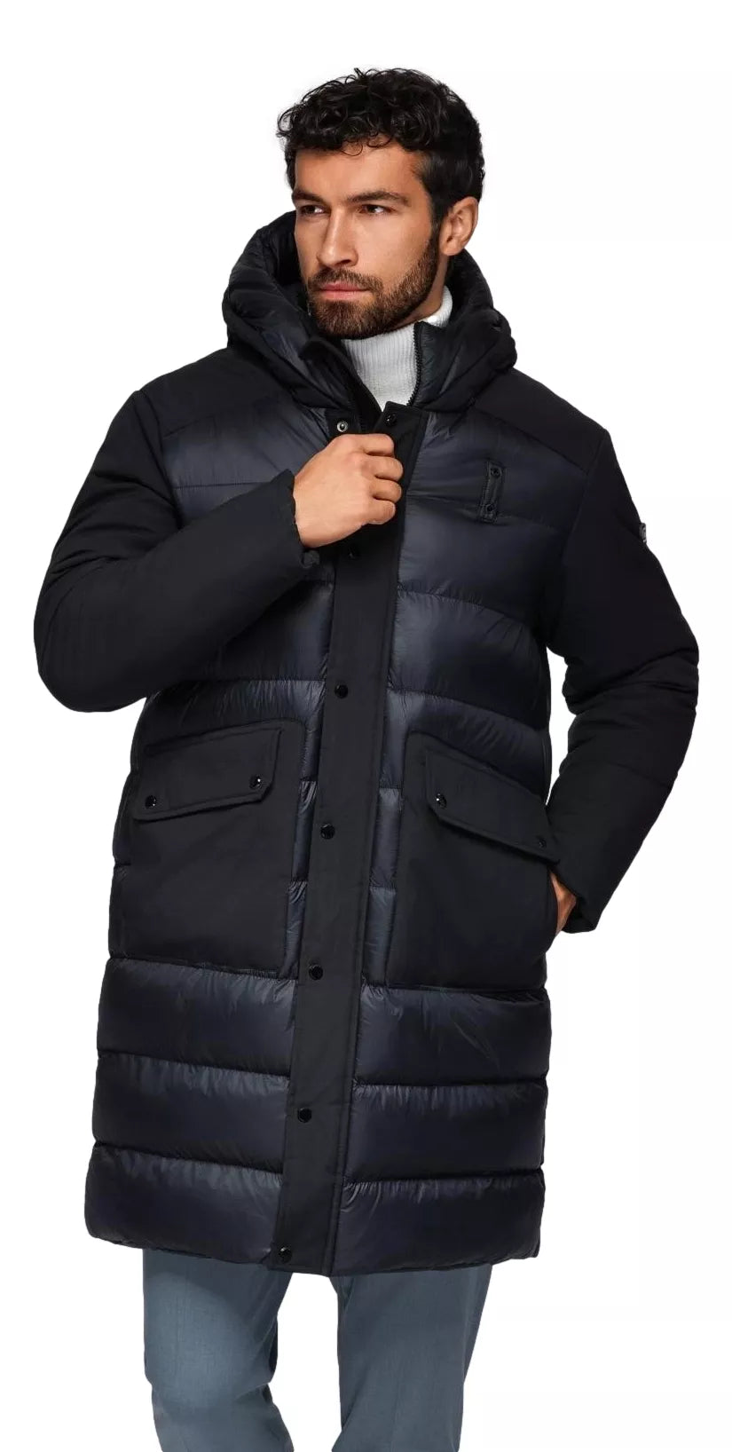 Vīriešu melna jaka Aimar