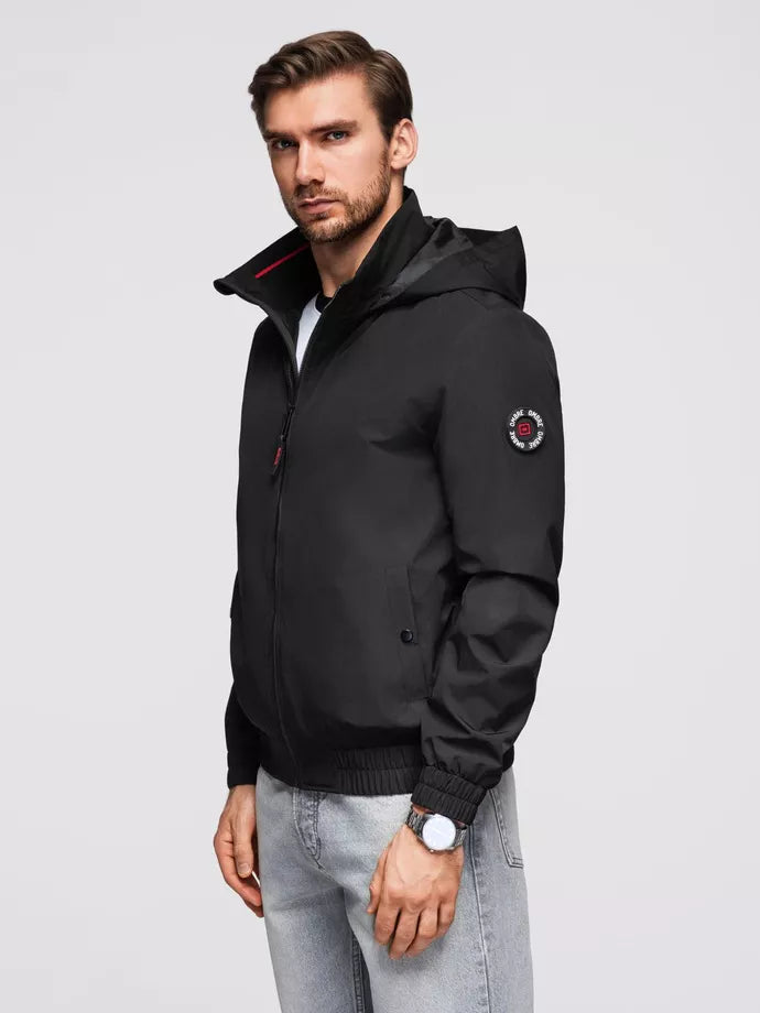 Vīriešu melna jaka Kenit