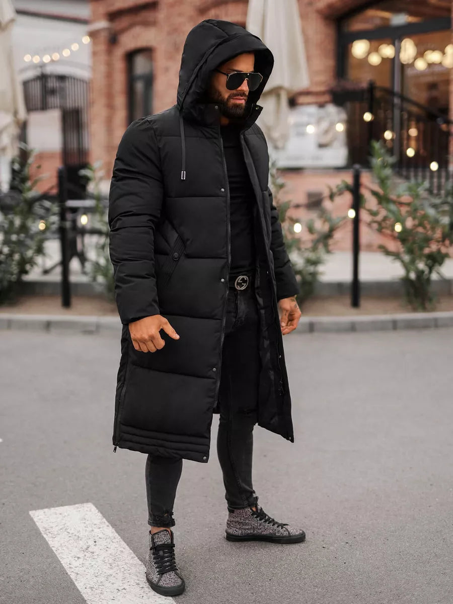 Vīriešu melna ziemas jaka Bruno