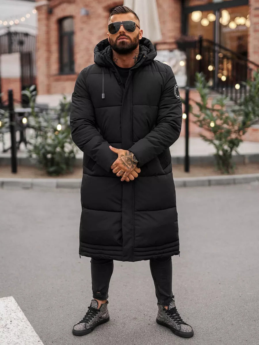 Vīriešu melna ziemas jaka Bruno