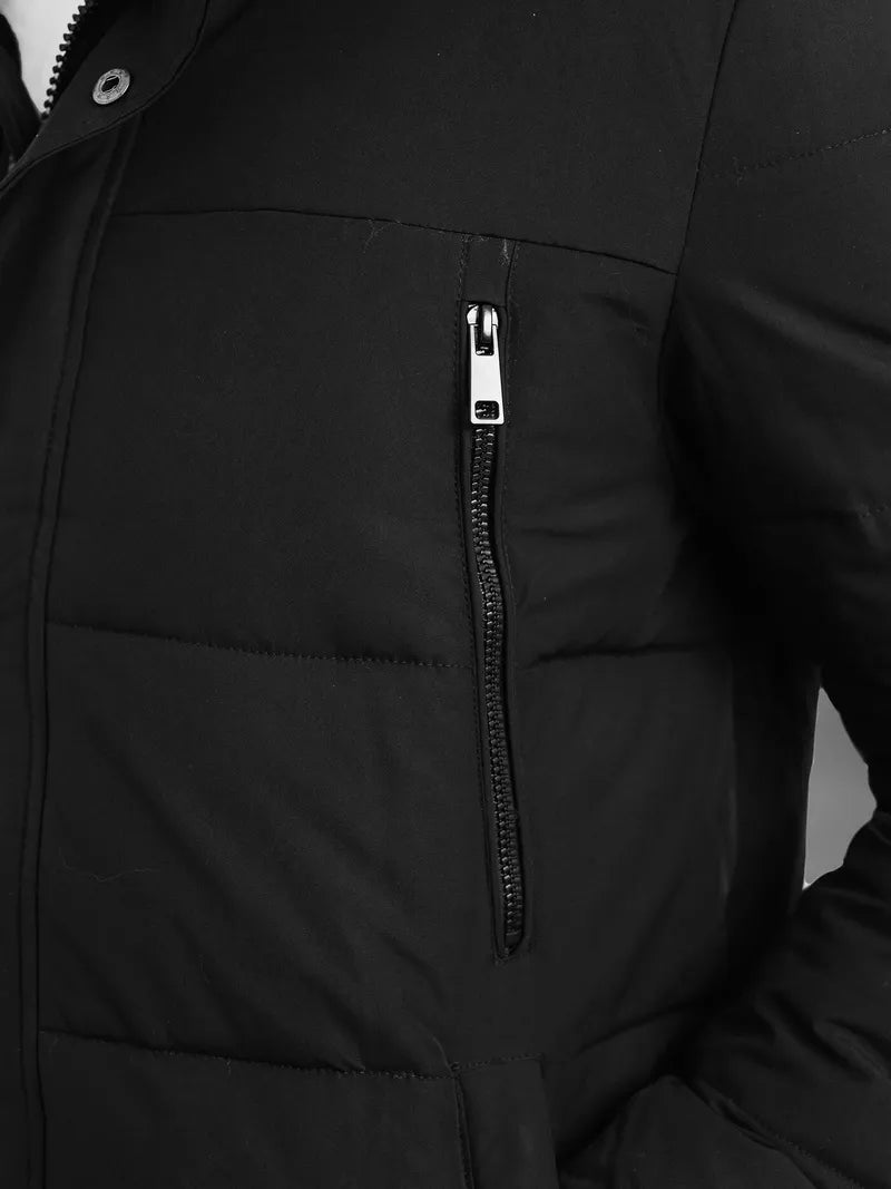 Vīriešu melna ziemas jaka Fred