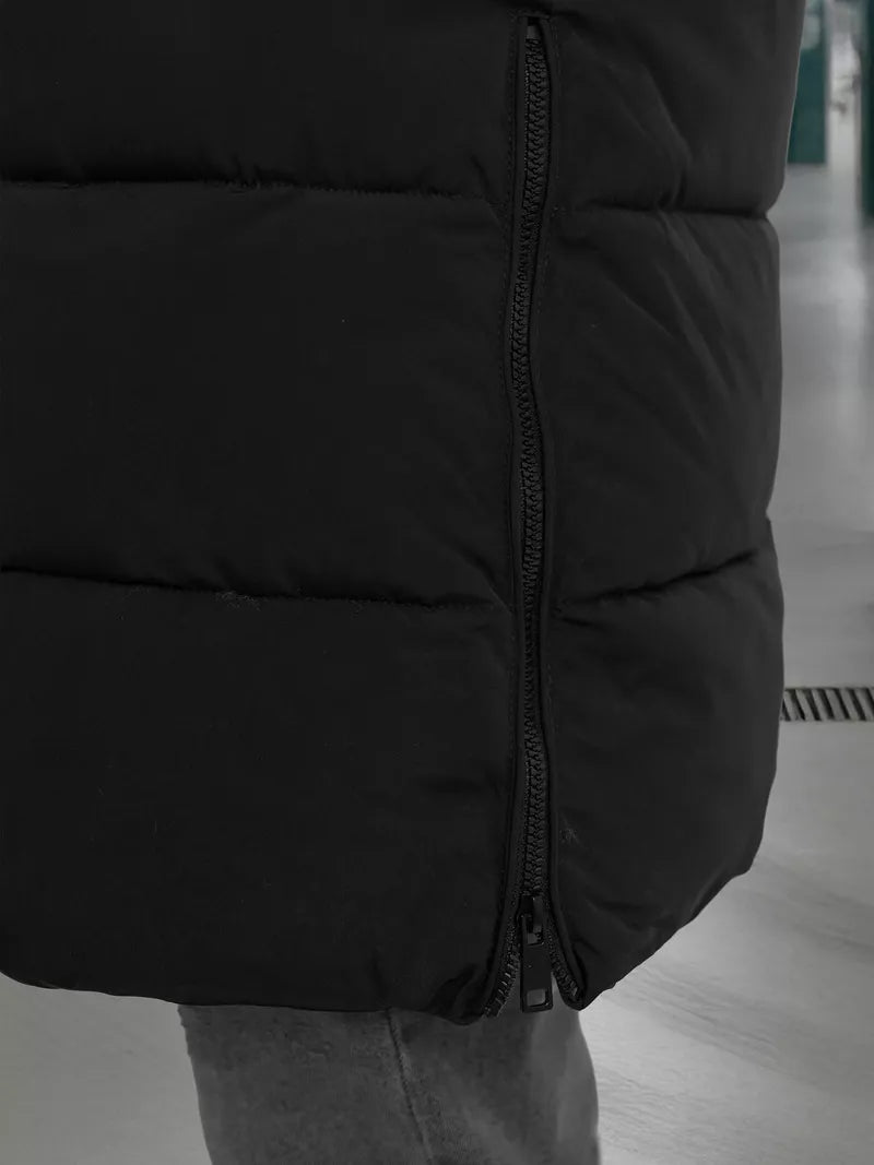 Vīriešu melna ziemas jaka Fred