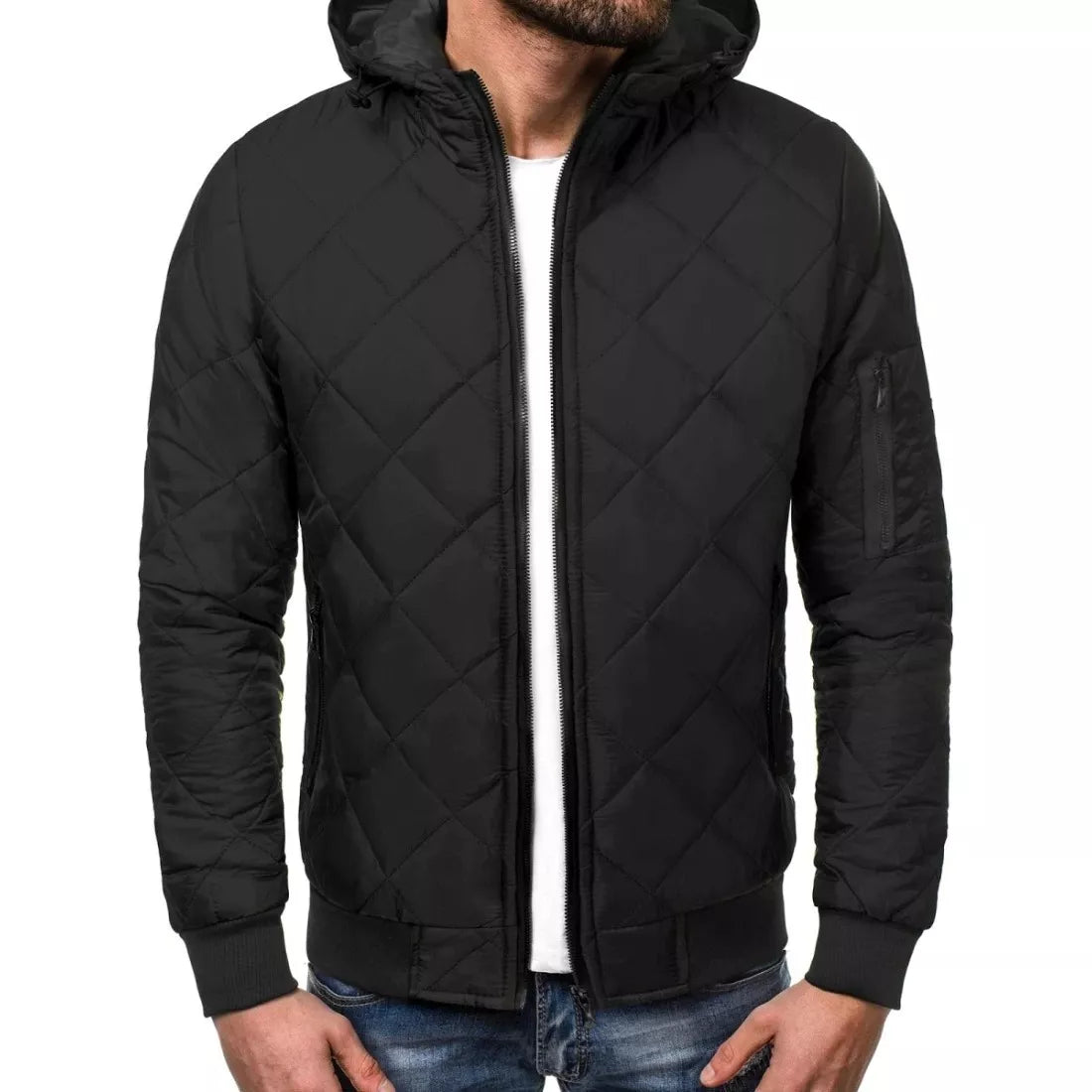 Vīriešu pavasara - rudens jaka melnā krāsā Karl