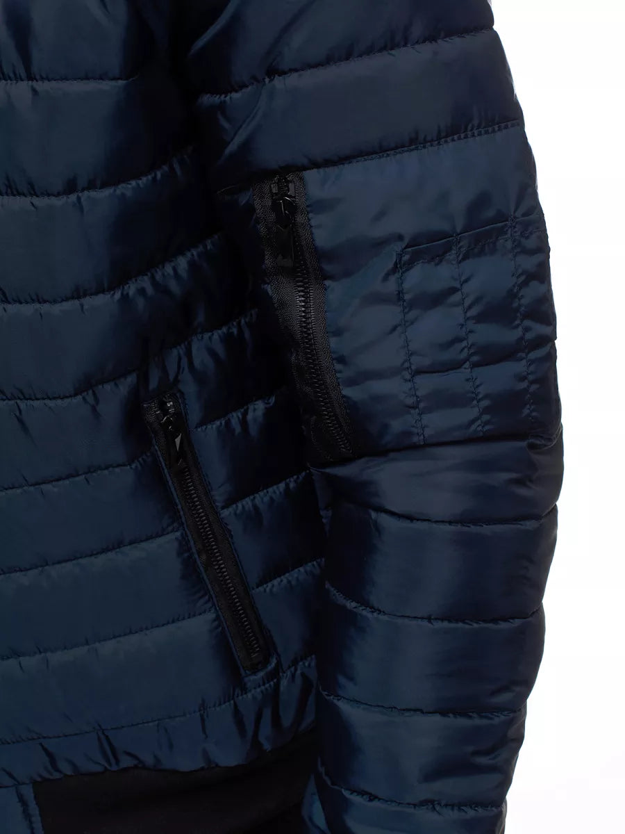 Vīriešu pavasara - rudens jaka tumši zilā krāsā Nosal