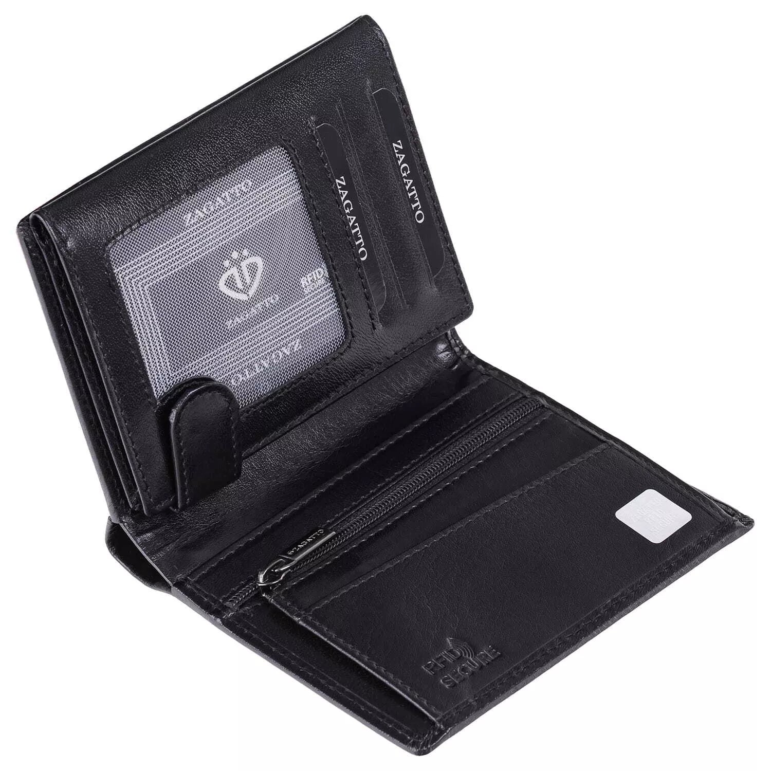 Vīriešu maks no īstas ādas Jesse (melns) 