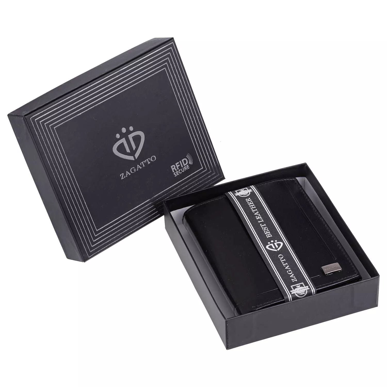 Vīriešu maks no īstas ādas Jesse (melns) 