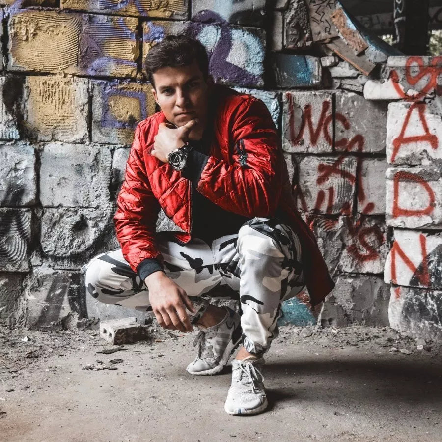 Vīriešu sarkana jaka Morel